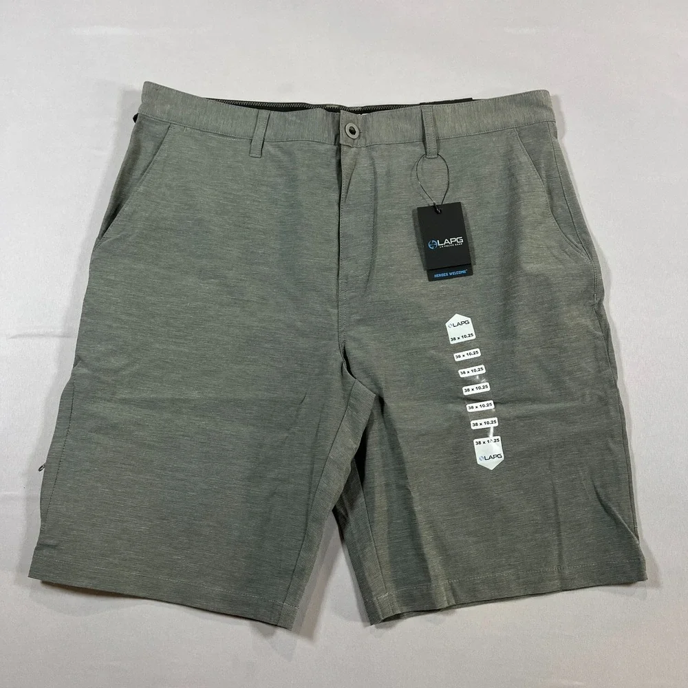 La Police Gear Edf Board Shorts Mens 38x10.25 Light Gray Mesh Lined Quick Drying